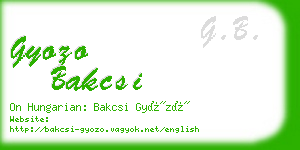 gyozo bakcsi business card